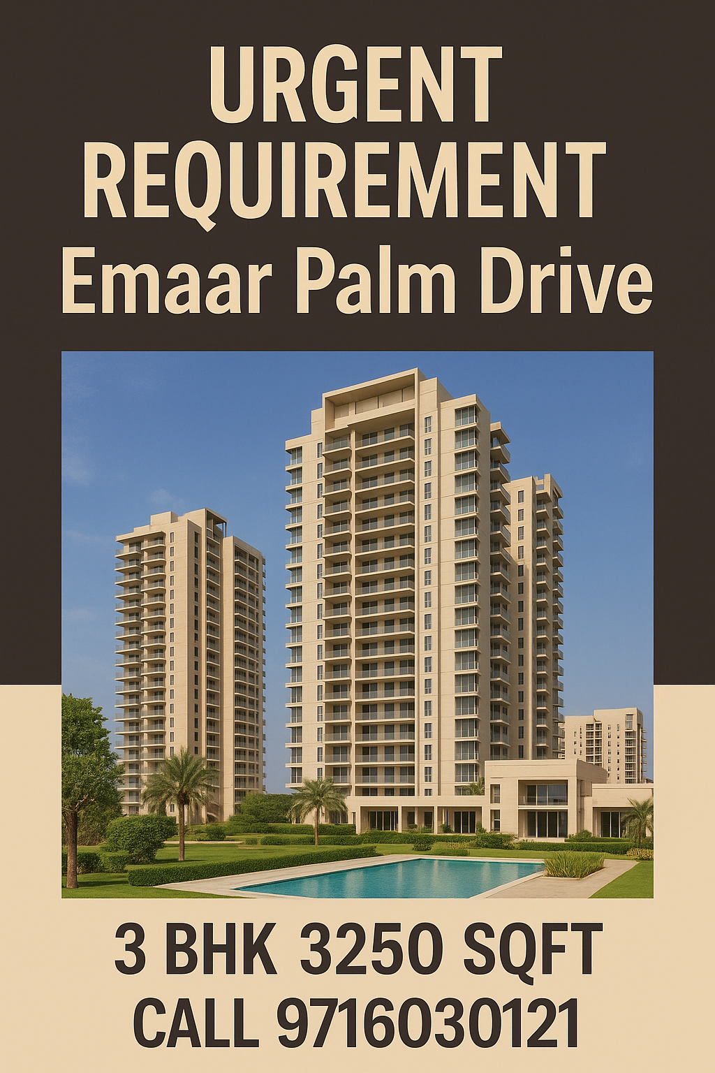 Discover Luxury Living at Emaar Palm Drive – 3 BHK, 3250 sqft Update