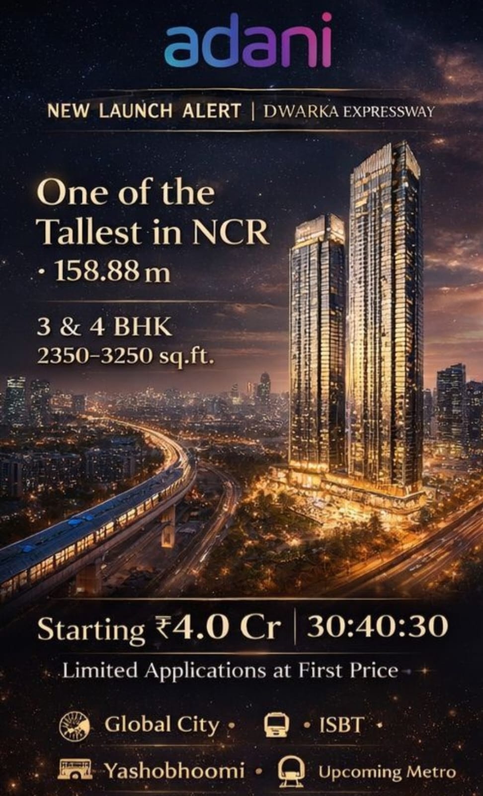 Explore Luxury Living at Adani Dwarka Expressway, Starting ₹4.0 Cr Update