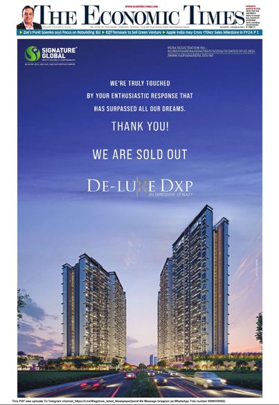 Signature Global Celebrates Full Occupancy at De-Luxe DXP in Gurugram Update