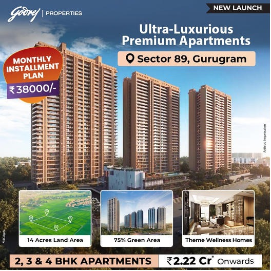 Godrej Properties Launches Ultra-Luxurious Premium Apartments in Sector 89, Gurugram Update