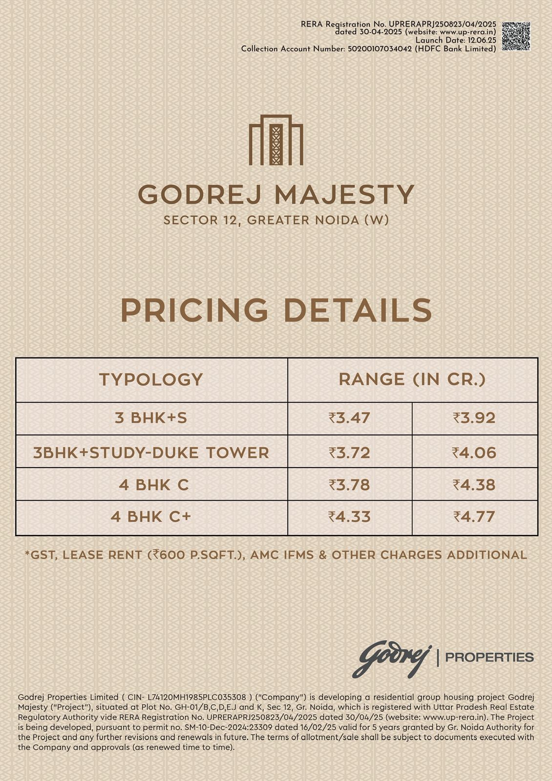 Explore Pricing at Godrej Majesty, Greater Noida || Discover Godrej Majesty's Pricing Details || Check Out Godrej Majesty Pricing Update