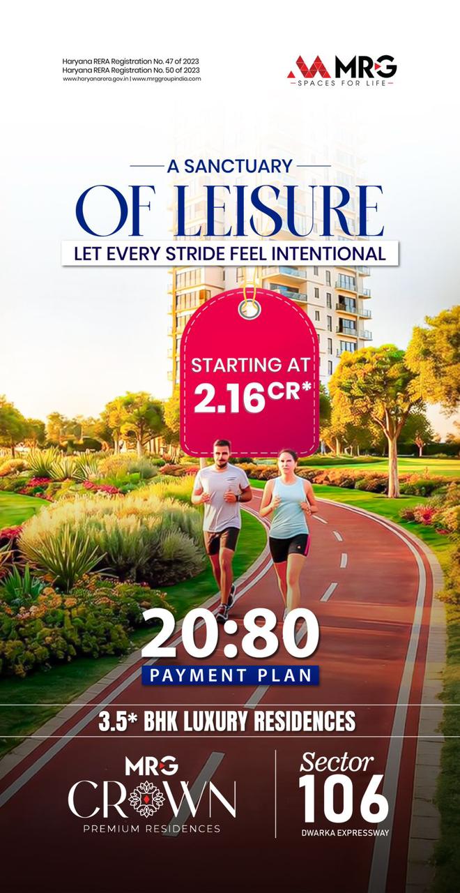 Discover MRG Crown Luxury Residences || Invest in Sector 106 Today! || Unmatched Living Starting at 2.16 Cr Update