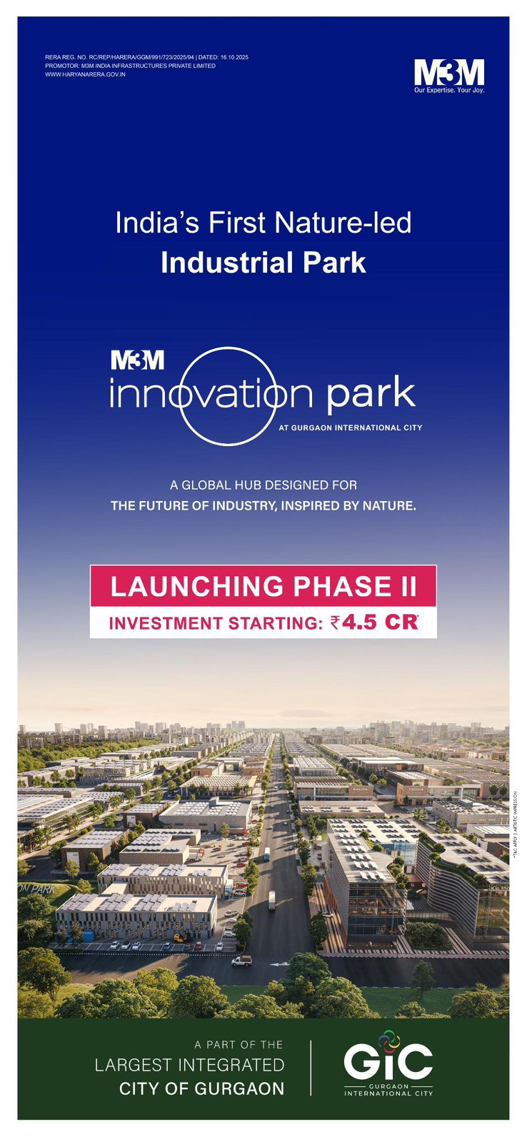 Launching Phase II at M3M Innovation Park, Gurgaon - Investment Starting 4.5 Cr Update