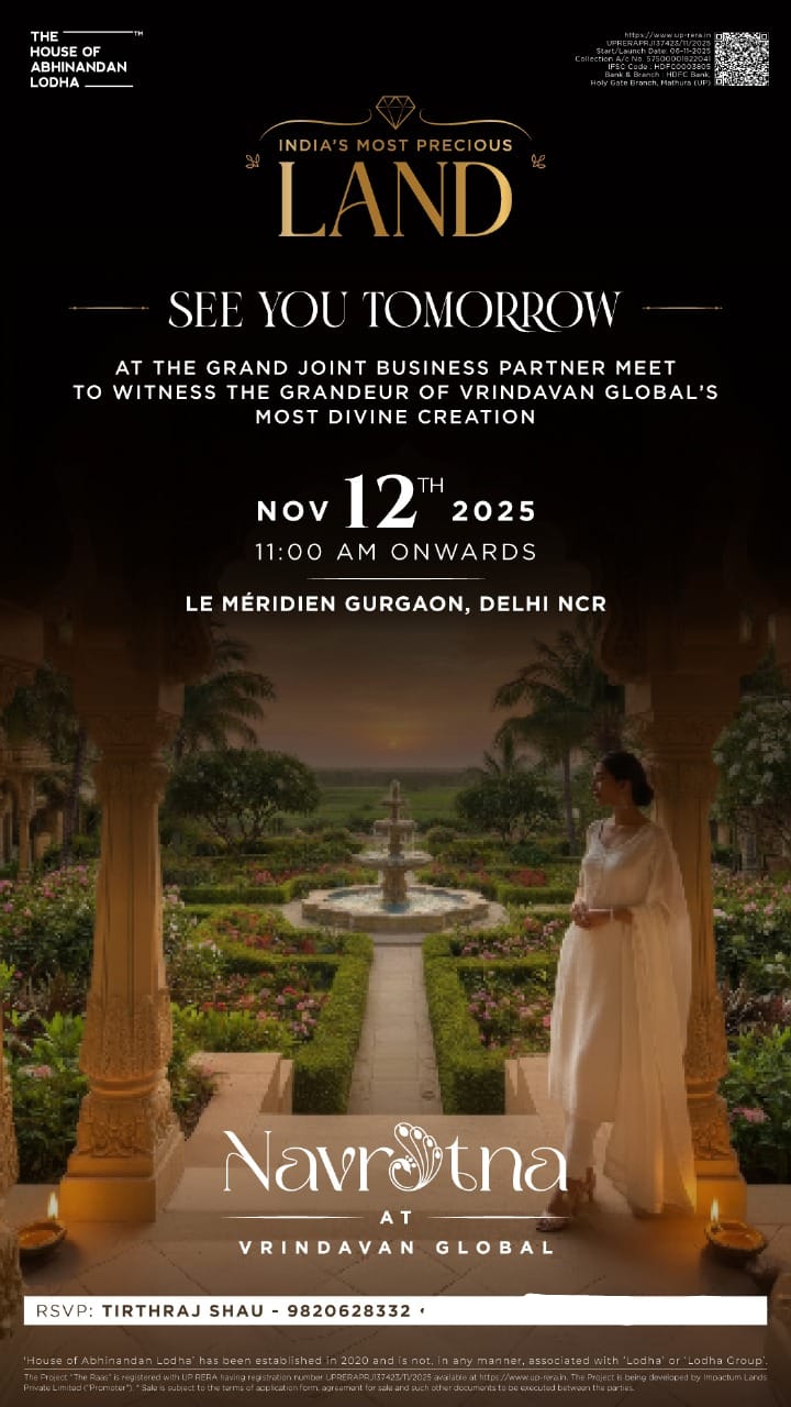 Discover Navratna at Vrindavan Global by The House of Abhinandan Lodha, Join Us on November 12th at Le Méridien Gurgaon Update