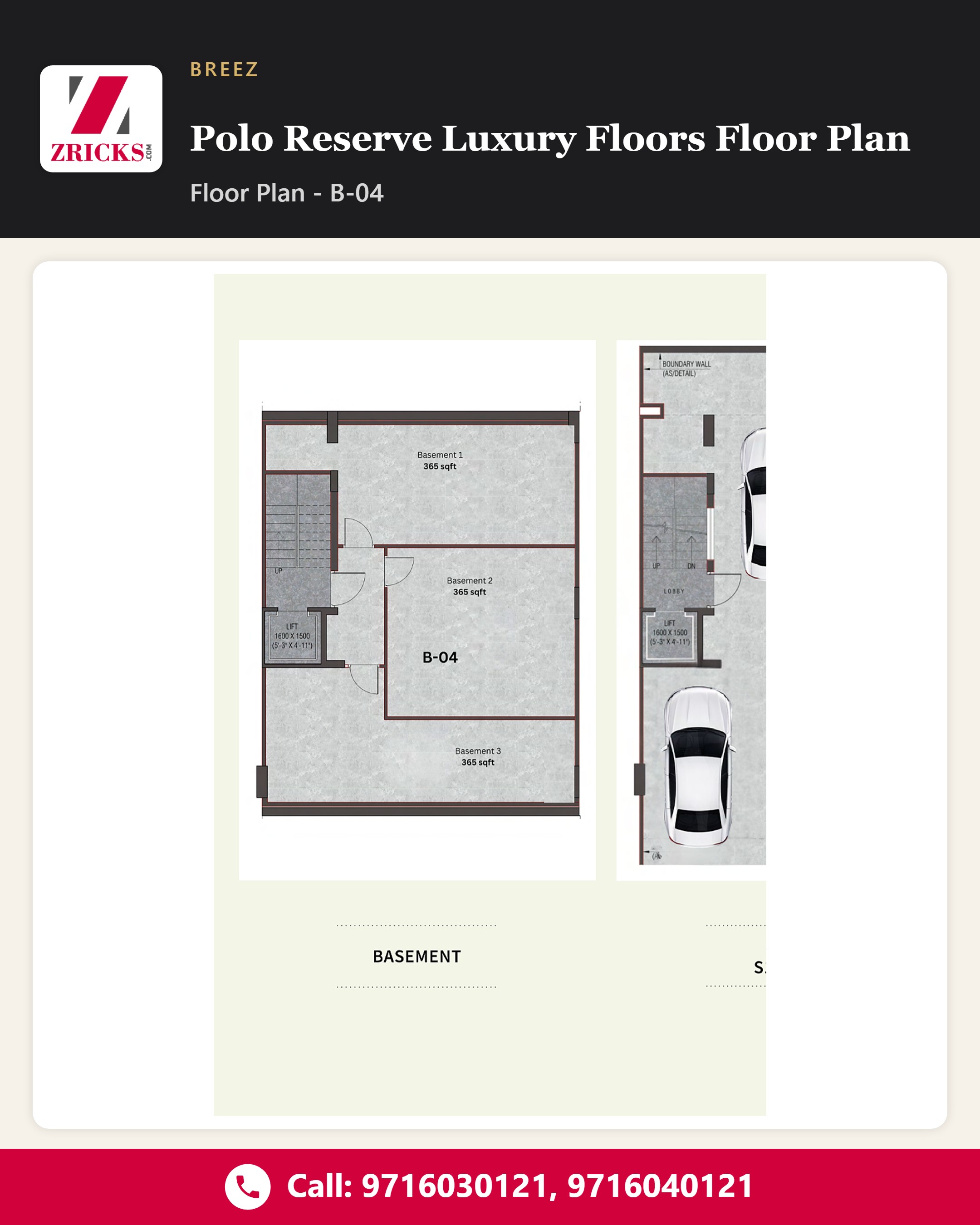 Breez Polo Reserve Luxury Floors Floor Plan: B-04 at 136 sq m Update
