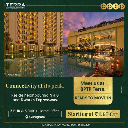 Ready to move in 3 & 3 BHK + Home Office at BPTP Terra, Gurgaon Update