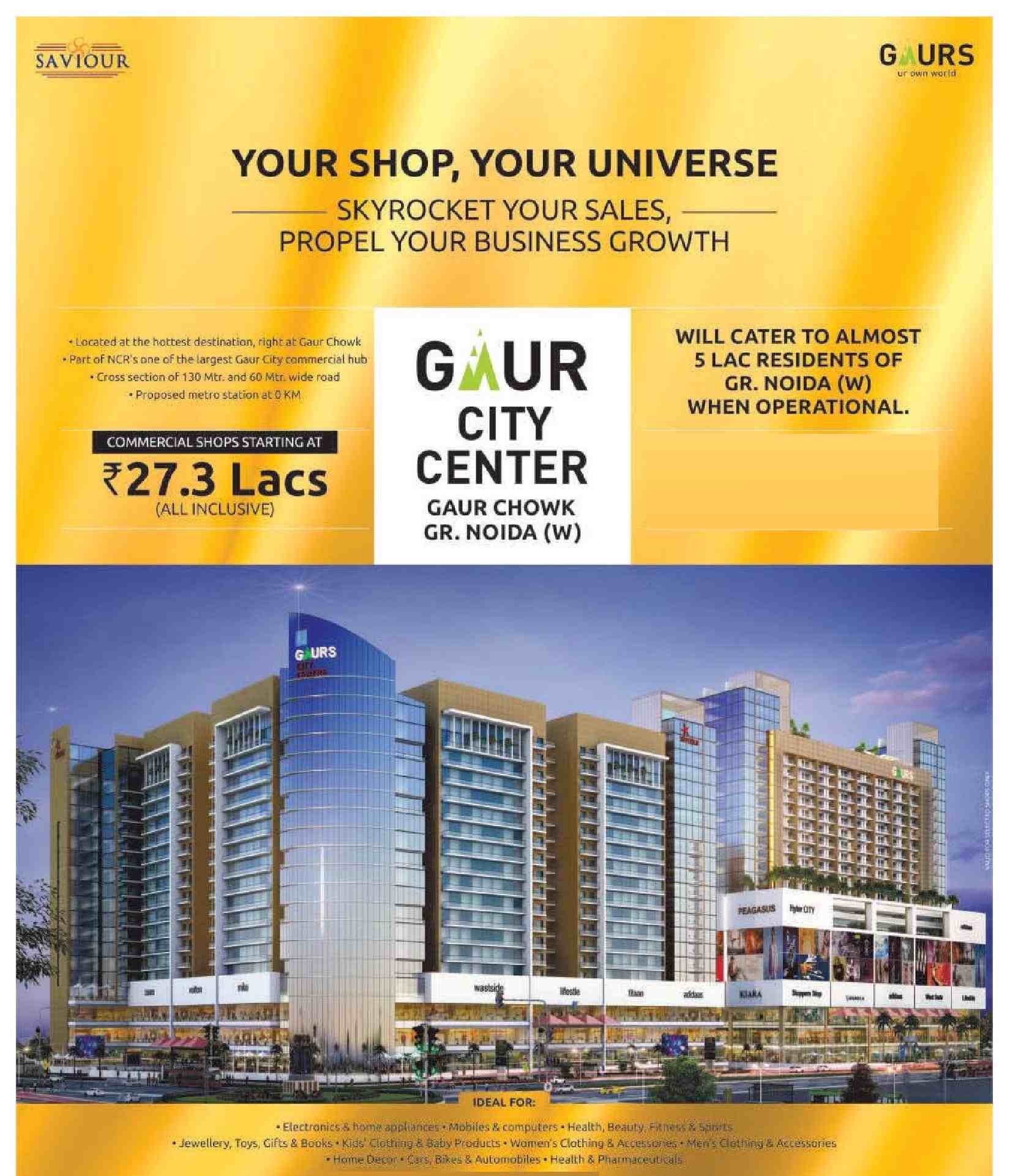 Skyrocket your sales and propel your business growth at Gaur City Center in Greater Noida Update