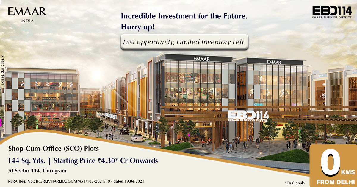 Last opportunity limited Inventory left at Emaar EBD 114, Gurgaon Update
