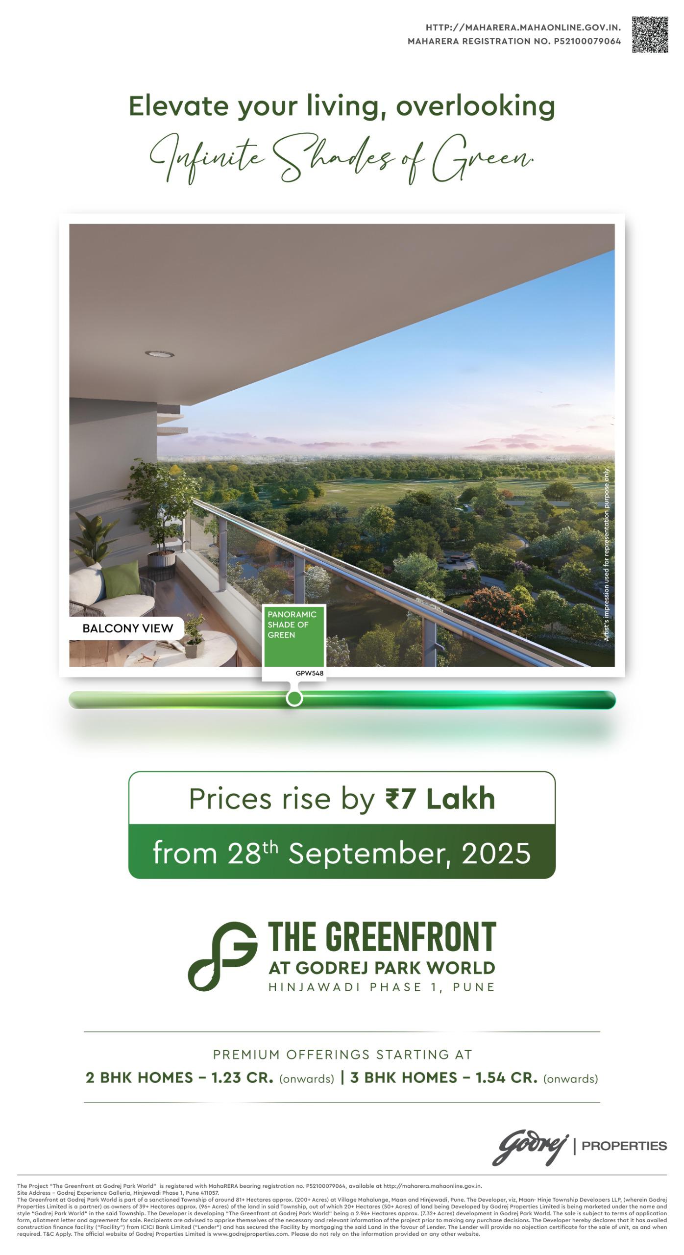 Final Call: Secure Your Home at The Greenfront, Hinjewadi Phase 1, Pune Before Price Rise! Update
