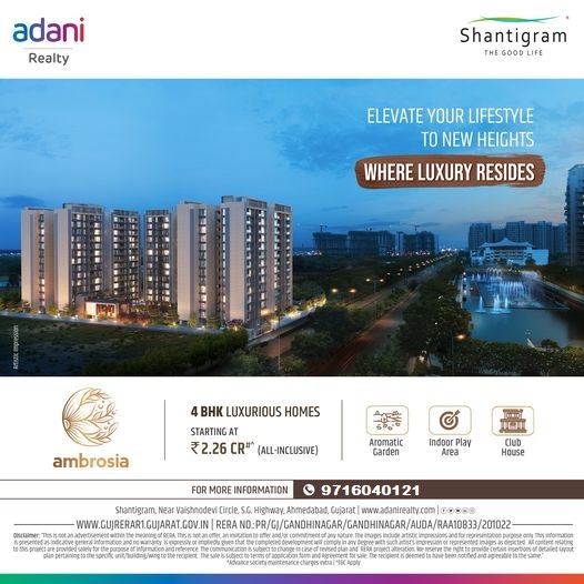 Adani Realty's Ambrosia at Shantigram, Ahmedabad: Redefining Luxury Living Update