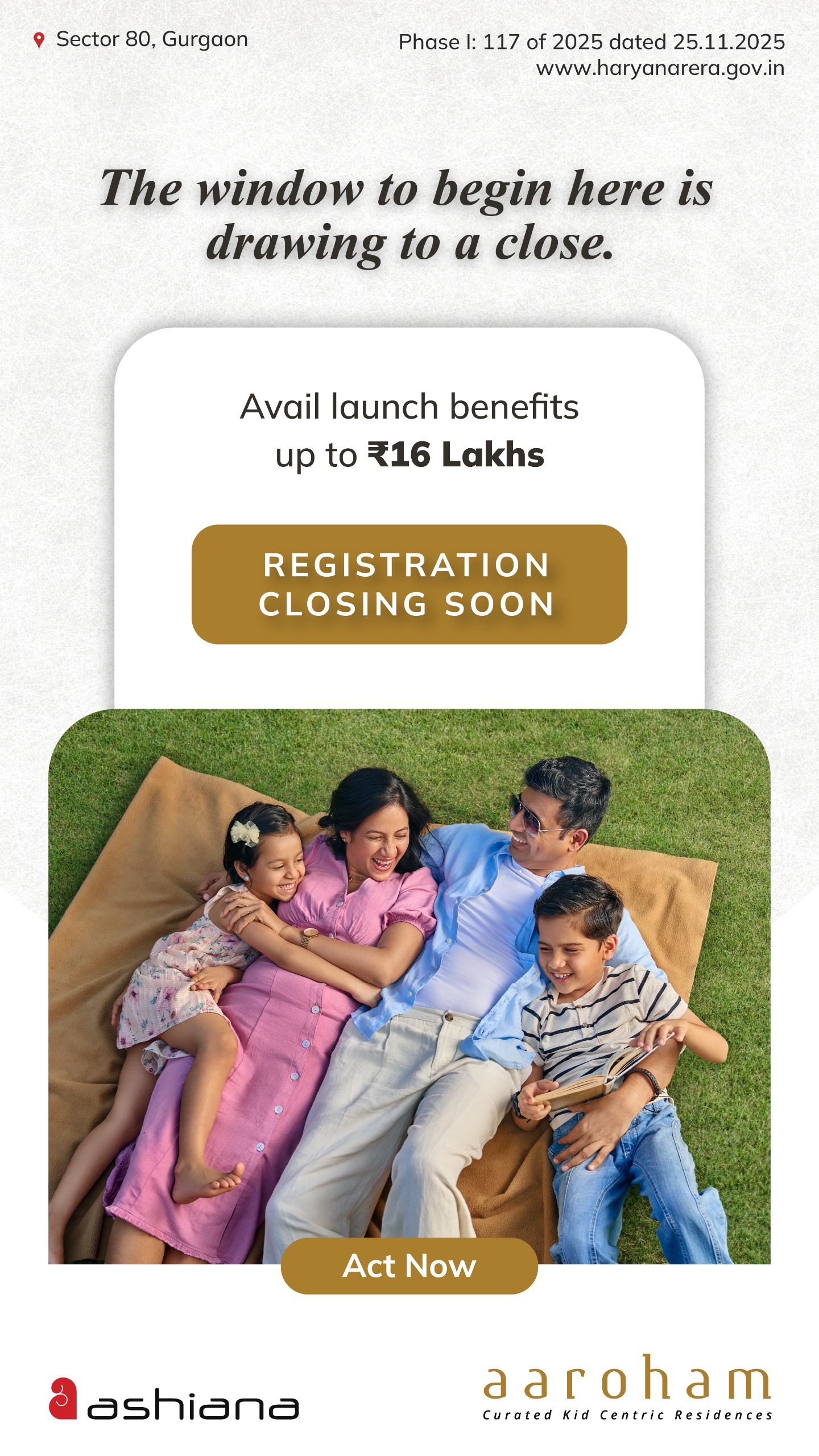 Exclusive Pre-Launch Offer at Aaroham in Sector 80, Gurgaon! Update