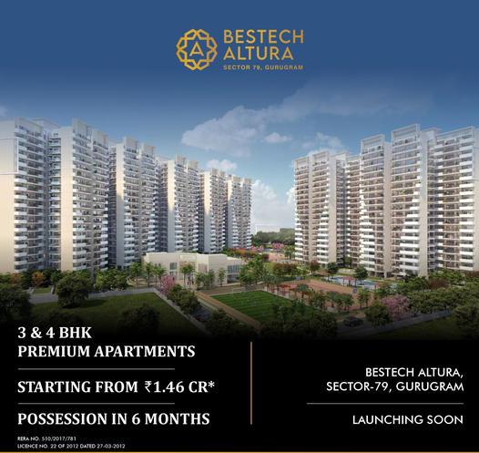 Premium 3 & 4 BHK ready to move in residnces at Bestech Altura in Sector 79, Gurgaon Update