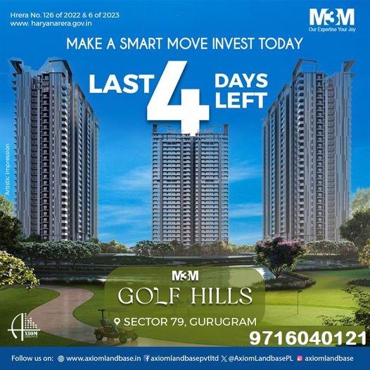 M3M Golf Hills: A Paradigm of Luxury Living in Sector 79, Gurugram Update