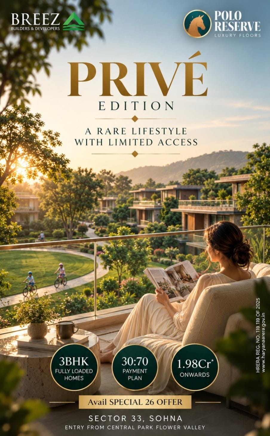 Explore the Prive Edition: Limited Access Luxury in Sohna || Avail the Special 26 Offer Now || Discover Exclusive 3BHK Homes in Polo Reserve Update