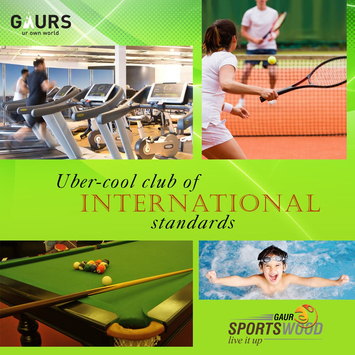 Uber - cool club of International standards at Gaur Sportswood Update