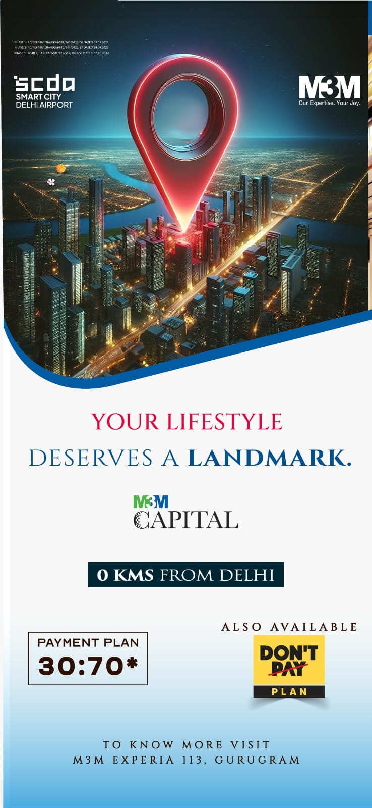 Discover Luxury Living at SCDA, M3M Capital, 0 Kms from Delhi Update