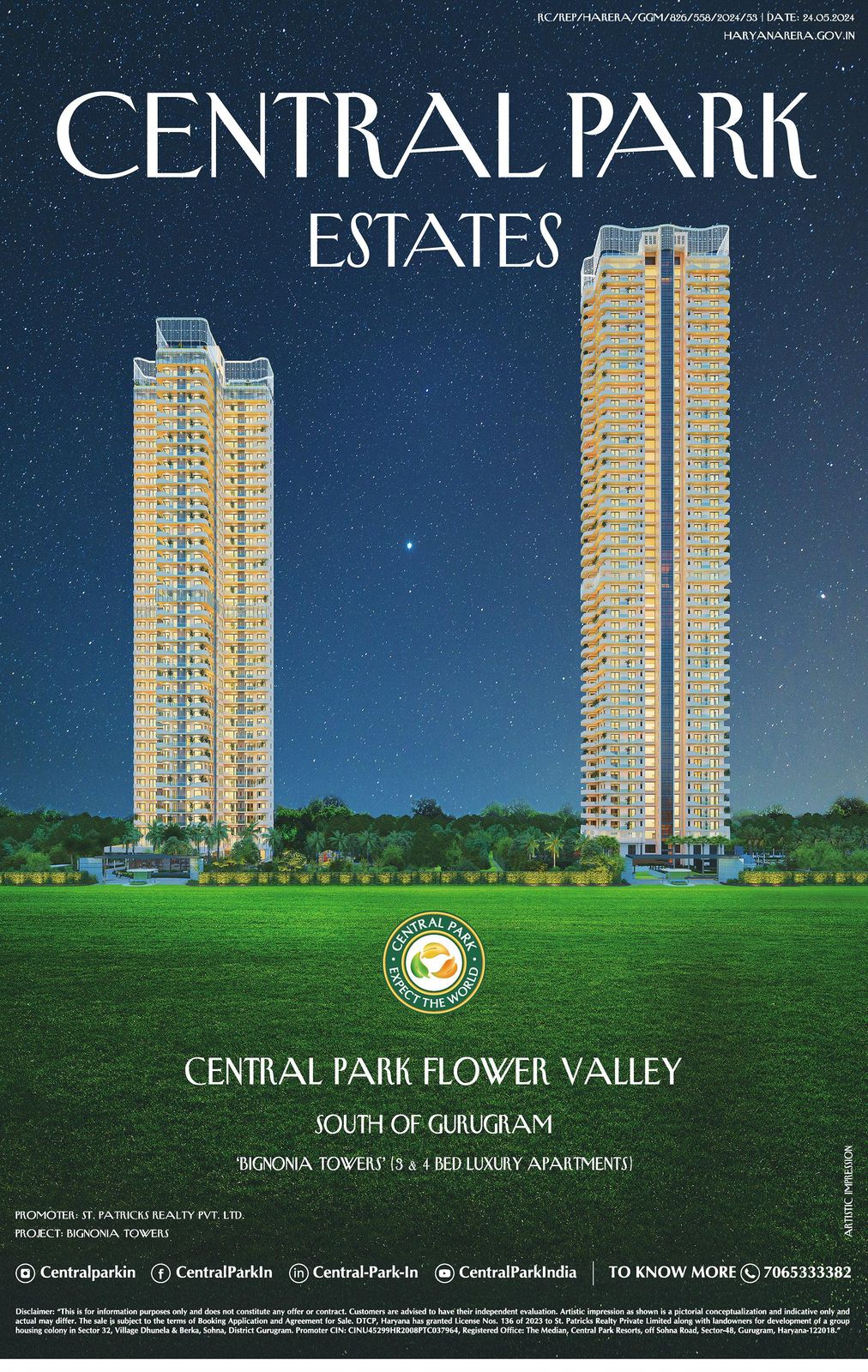 Central Park Estates - Luxury Living in South Gurugram Update