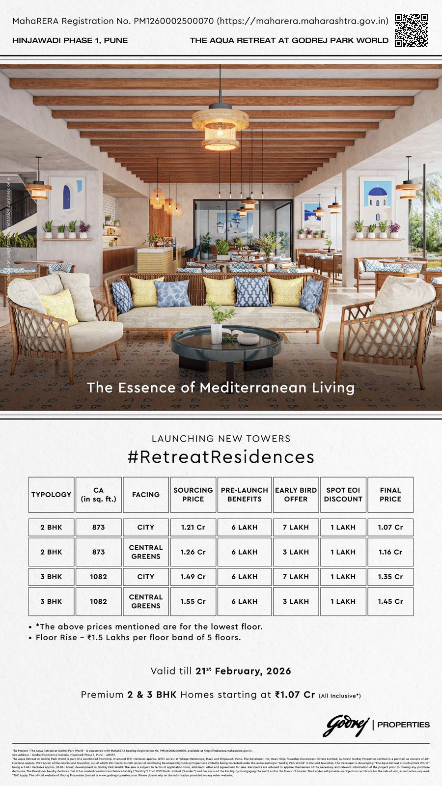 Exclusive Launch: Retreat Residences by Godrej in Pune, Starting at ₹1.07 Cr Update