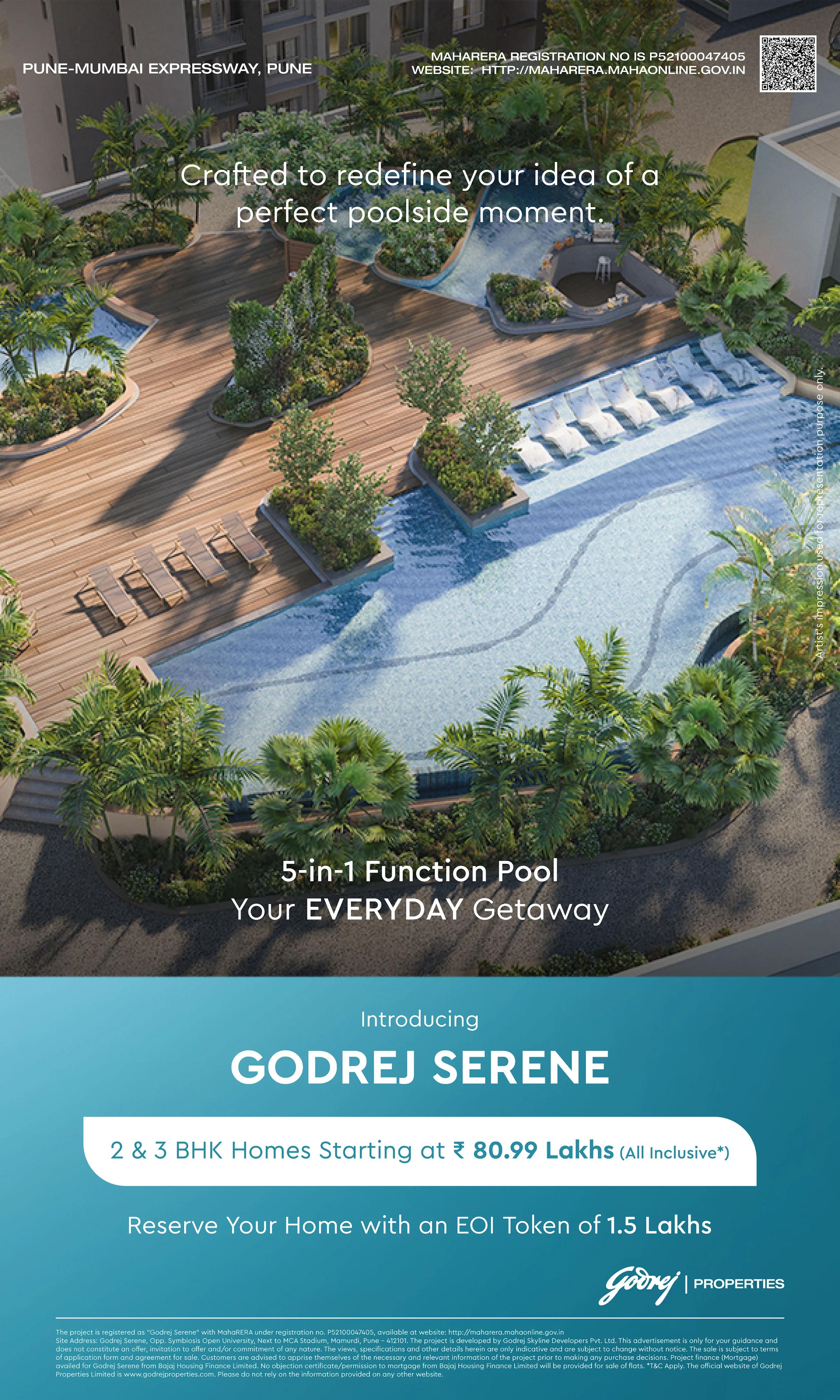 Discover Luxury Living at Godrej Serene, Pune-Mumbai Expressway, Starting ₹80.99 Lakhs Update