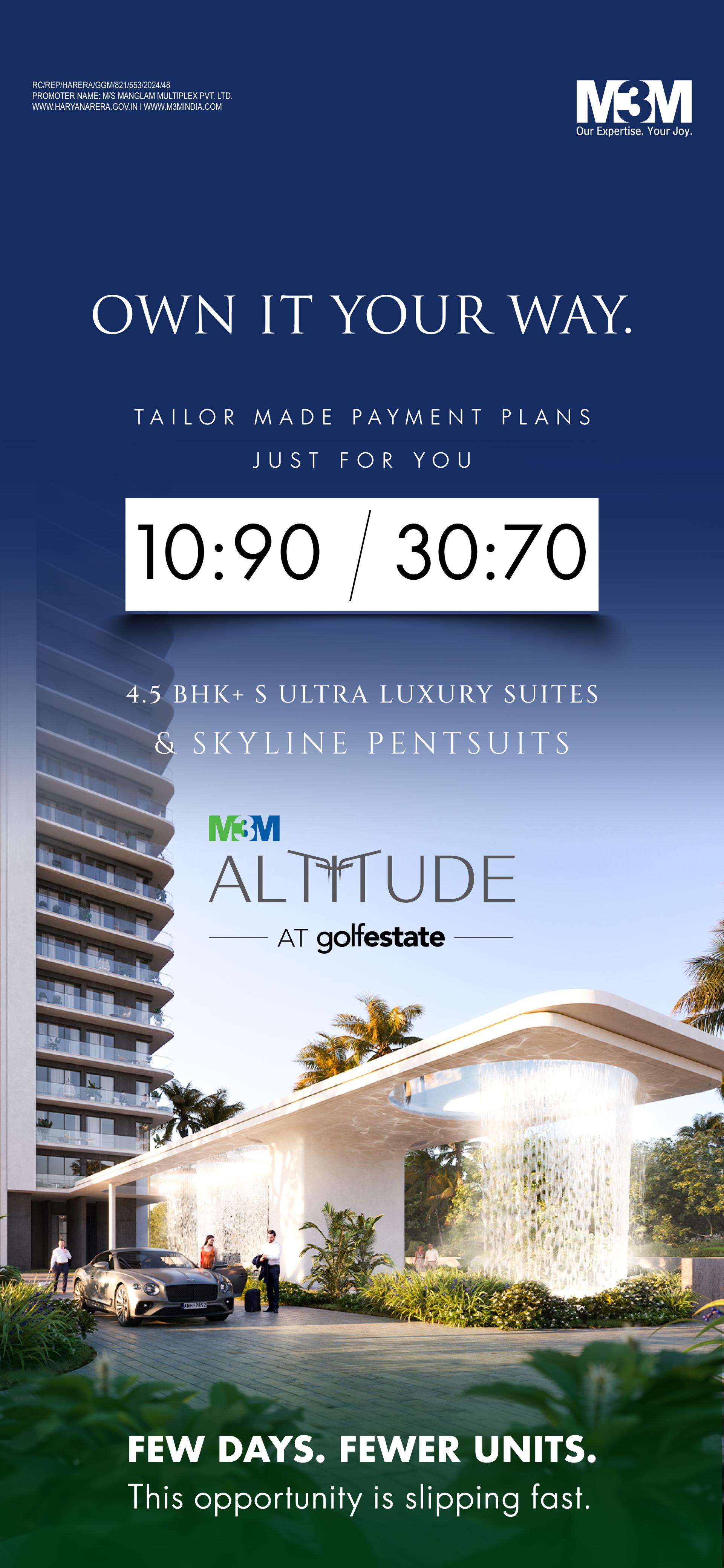 Discover M3M Altitude at Golfestate, Exclusive 4.5 BHK+S Ultra Luxury Suites & Skyline Pentsuits Update