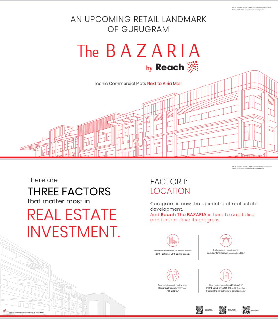 Explore The BAZARIA by Reach - Iconic Commercial Plots Next to Airia Mall Gurugram Update