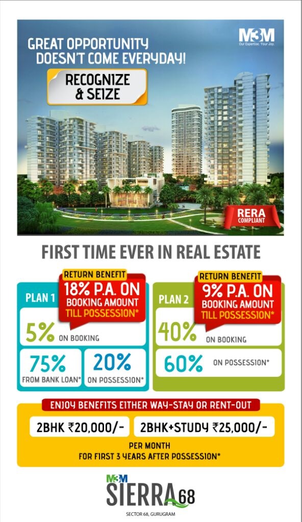 Enjoy benefits either way - Stay or Rent Out at M3M Sierra in Gurgaon Update