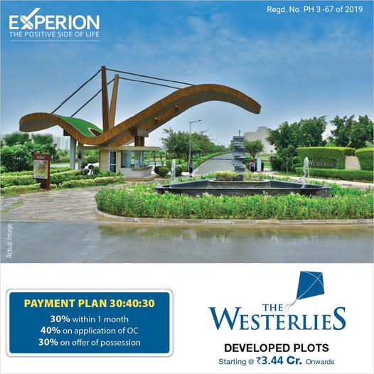 Presenting 30:30:40 payment plan at Experion The Westerlies, Gurgaon Update