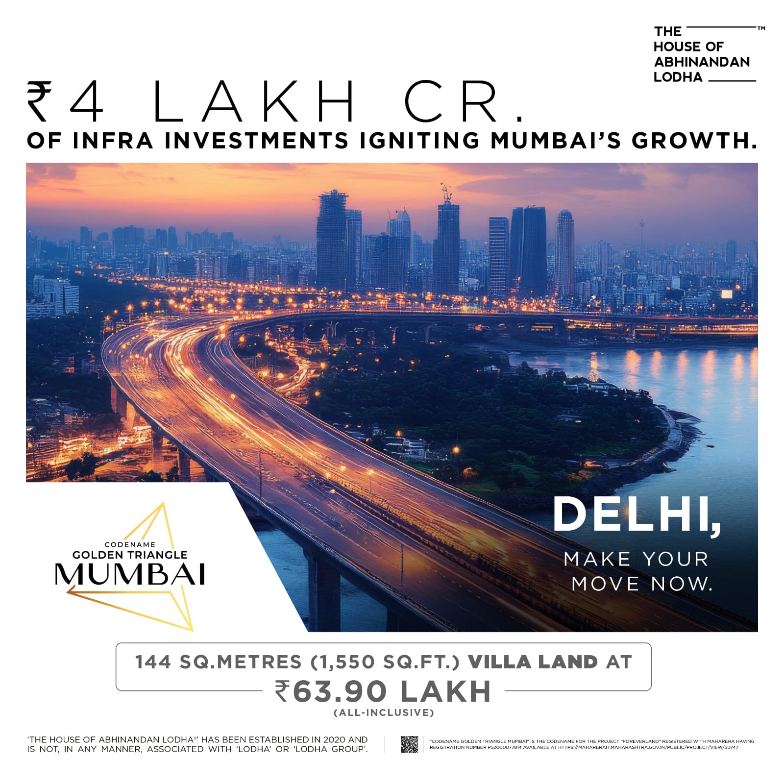 Discover Codename Golden Triangle, Villa Land in Mumbai by The House of Abhinandan Lodha at ₹63.90 Lakh Update