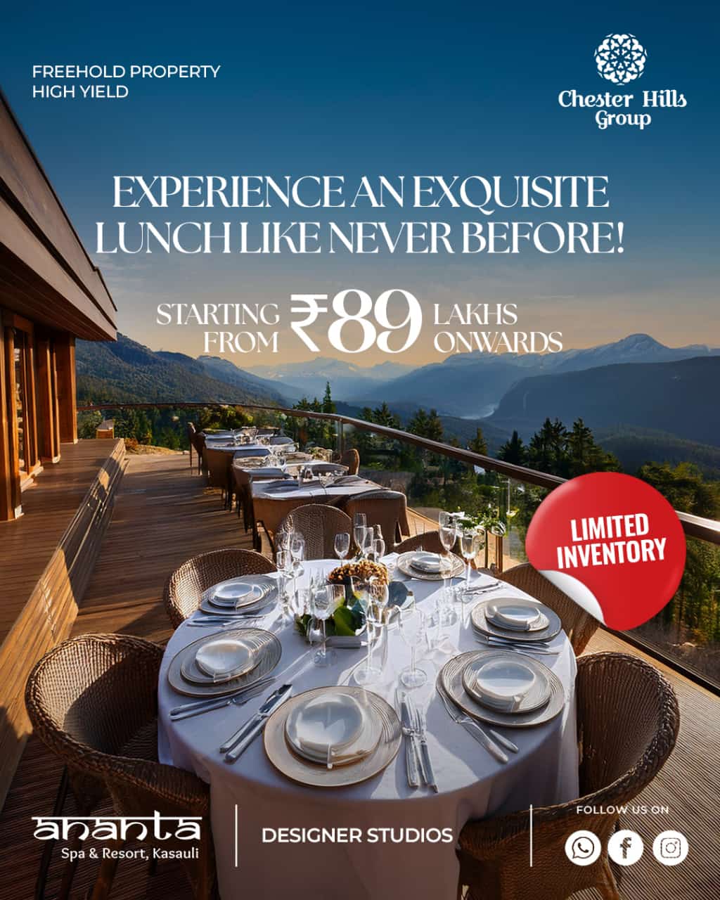 Luxury Living Awaits at Ananta Spa & Resort, Starting at ₹89 Lakhs, Chester Hills Group Update