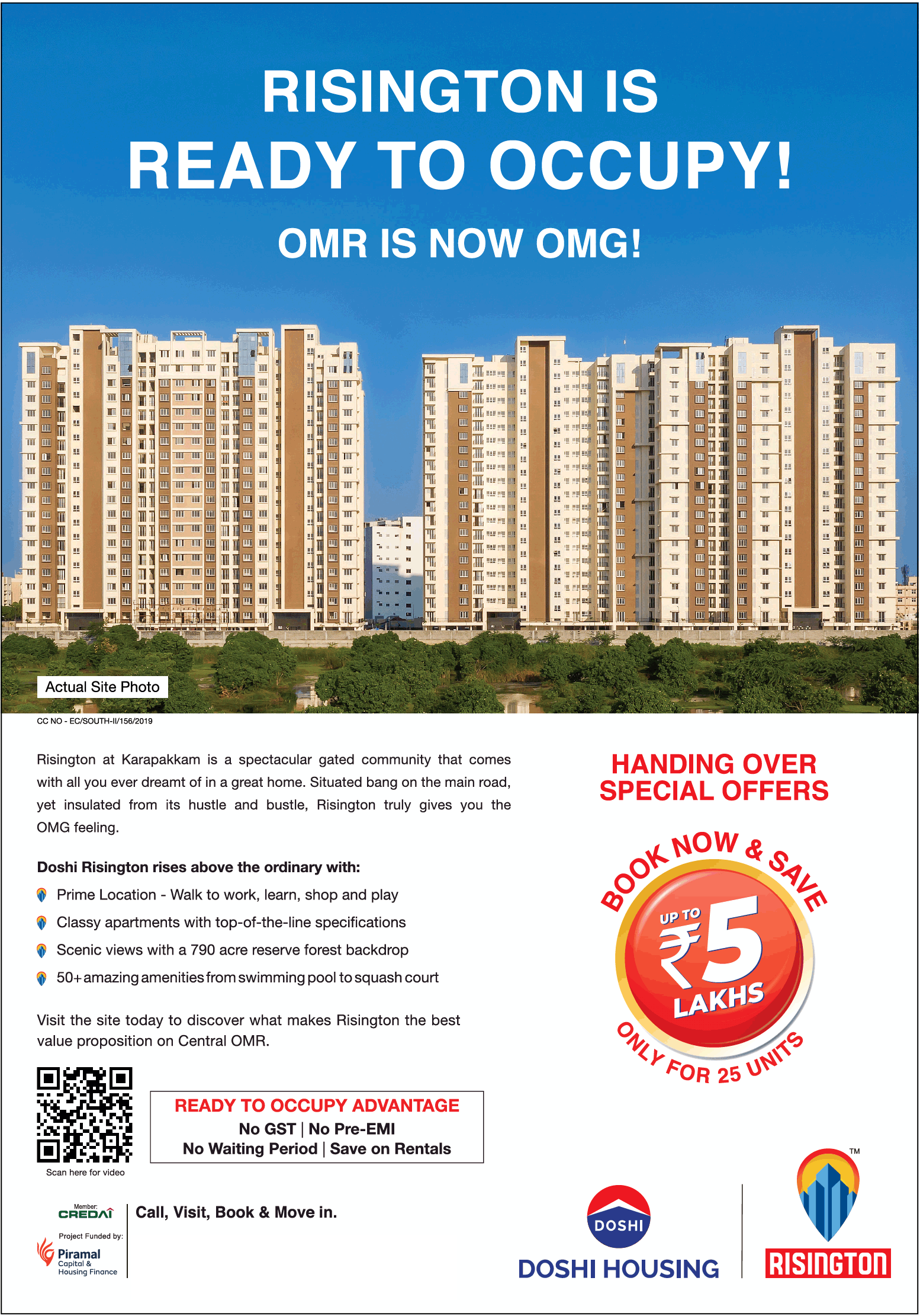 Book now and save up to Rs 5 Lac at Doshi Risington, Chennai Update