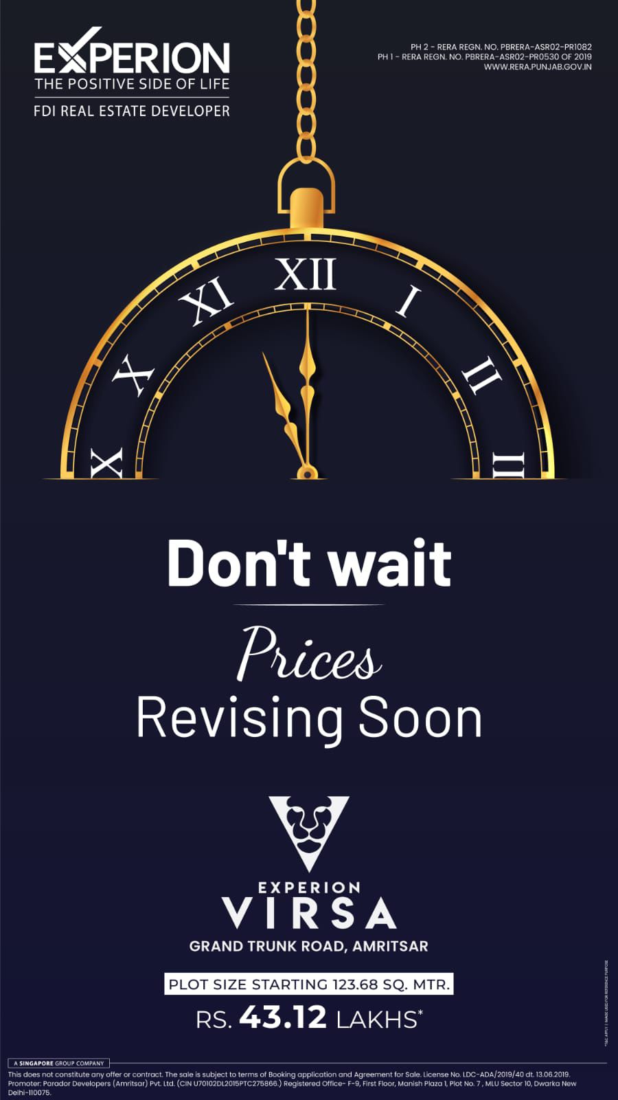 Secure Your Plot at Current Rates at Experion Virsa! || Act Now Before Prices Increase at Experion Virsa! || Don't Miss Out: Price Revision Coming at Experion Virsa! Update