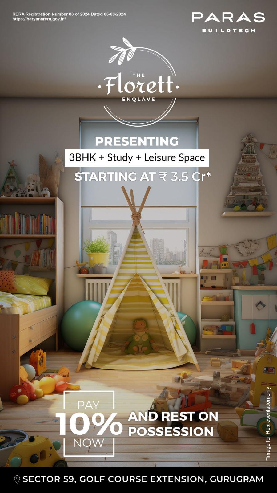 Discover The Florett Enclave in Gurugram, 3BHK starting at ₹3.5 Cr, By Paras Buildtech Update