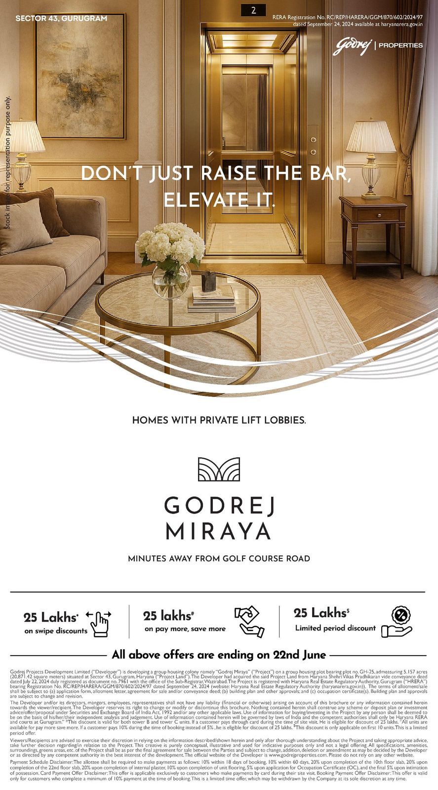 Luxurious Living at Godrej Miraya, Sector 43 Gurugram, Special Offers until June 22nd! Update