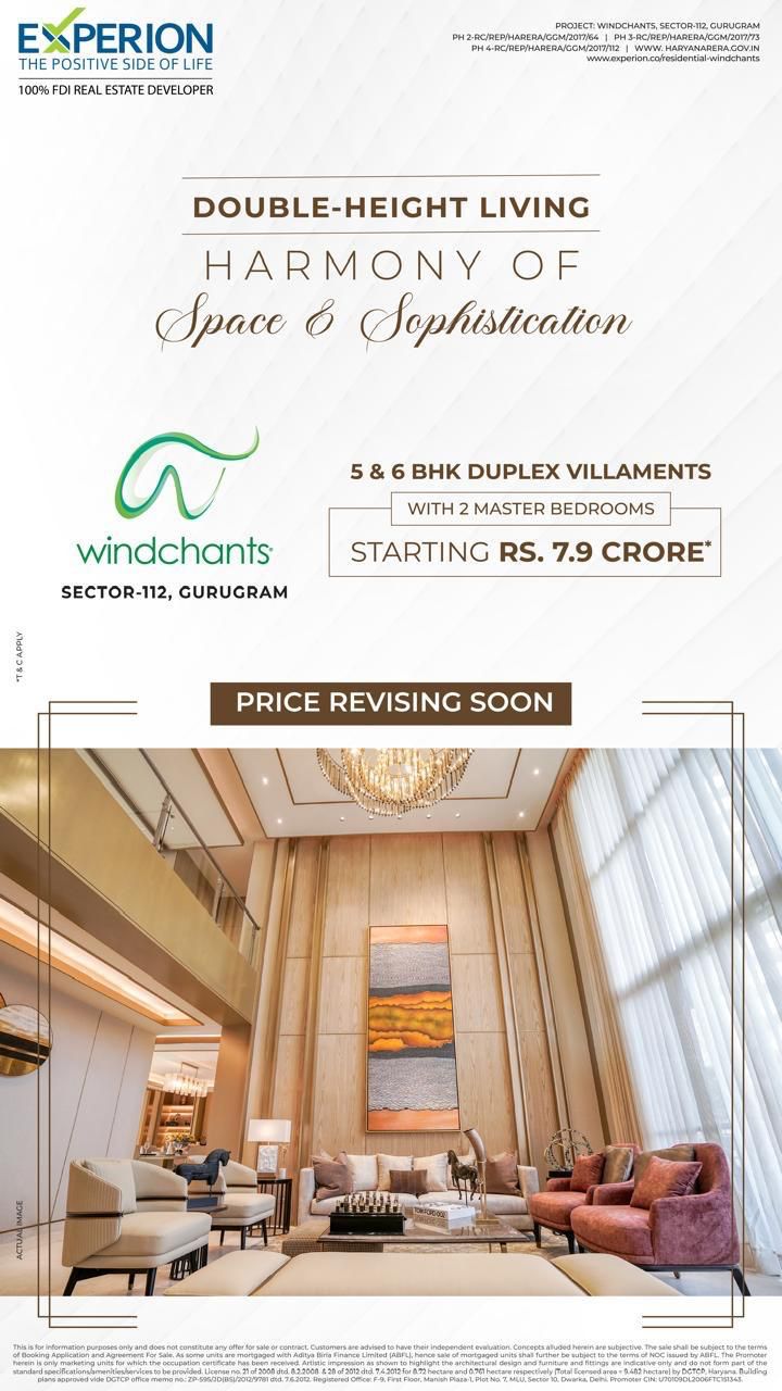 Discover Luxury Living at Windchants, Gurugram - from Rs. 7.9 Crore, by Experion Update