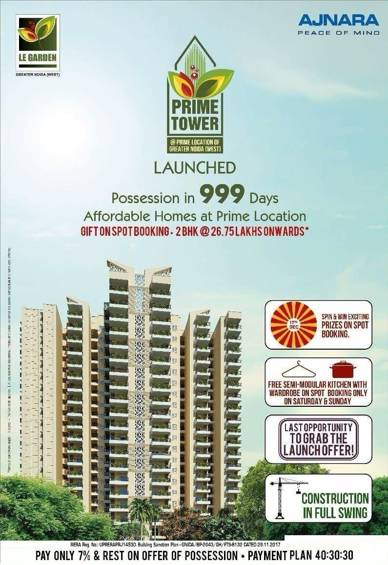 Ajnara launching Prime Tower at prime location of Greater Noida Update