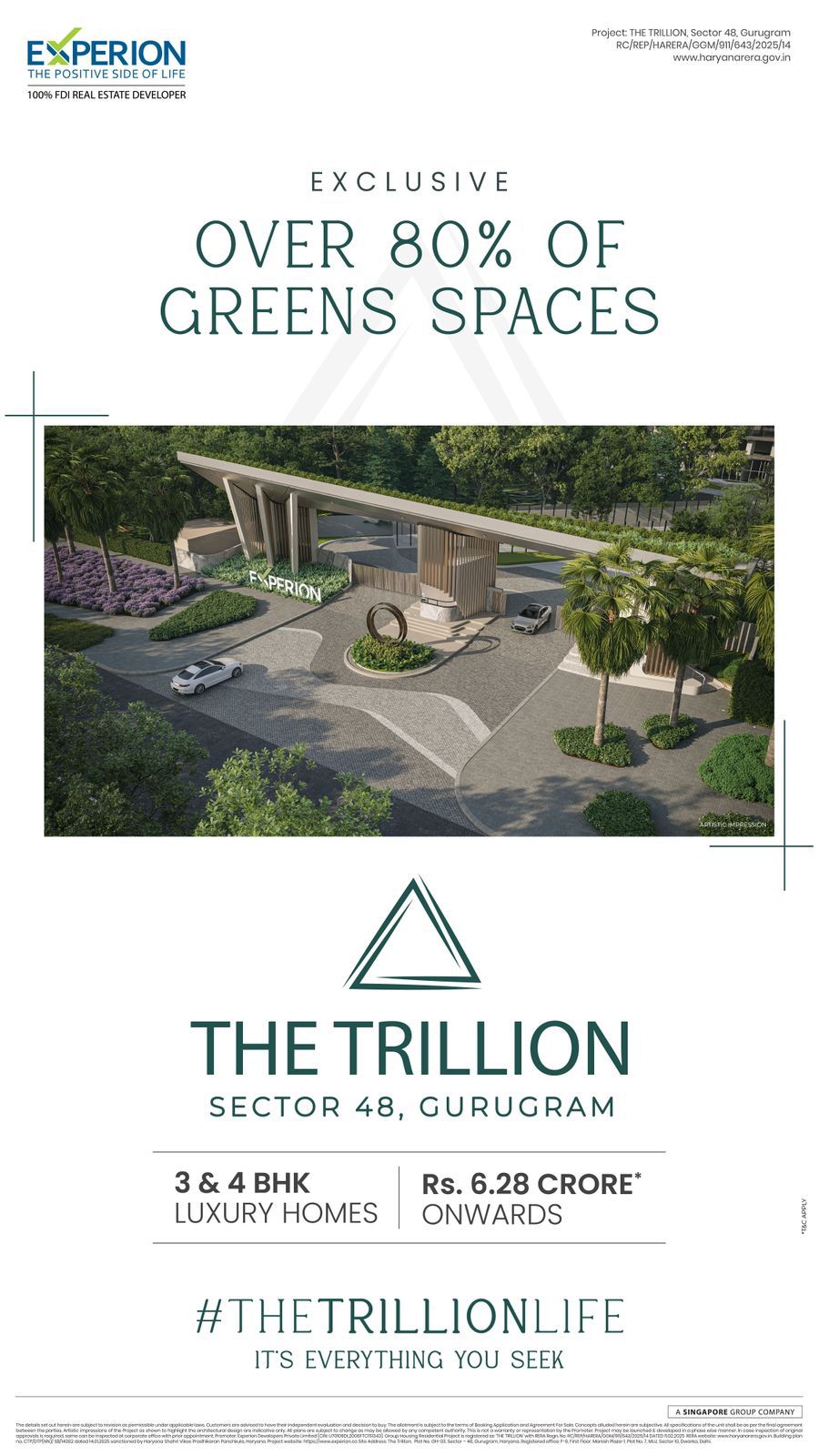 Discover Luxurious Living at The Trillion, Sector 48, Gurugram, by Experion, Starting From Rs. 6.28 Crore Update