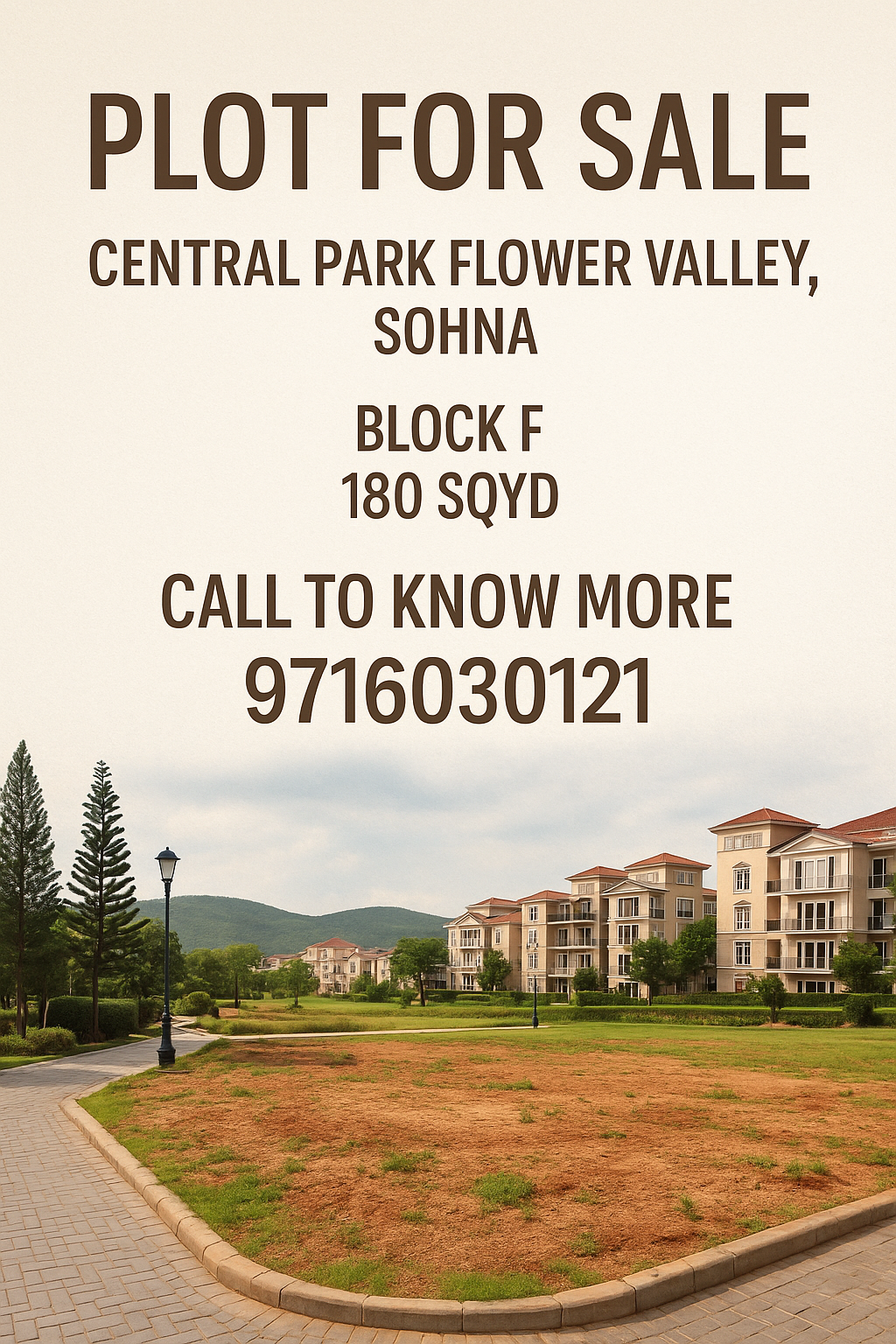 Secure Your Dream Plot at Central Park Flower Valley || Plot for Sale in Block F, Sohna || 180 Sqyd Plots Available Now Update