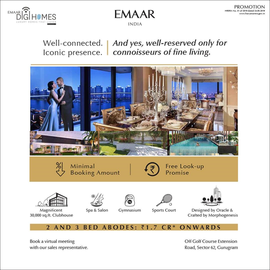 Well reserved only for iconic presence at Emaar Digi Homes in Gurgaon Update