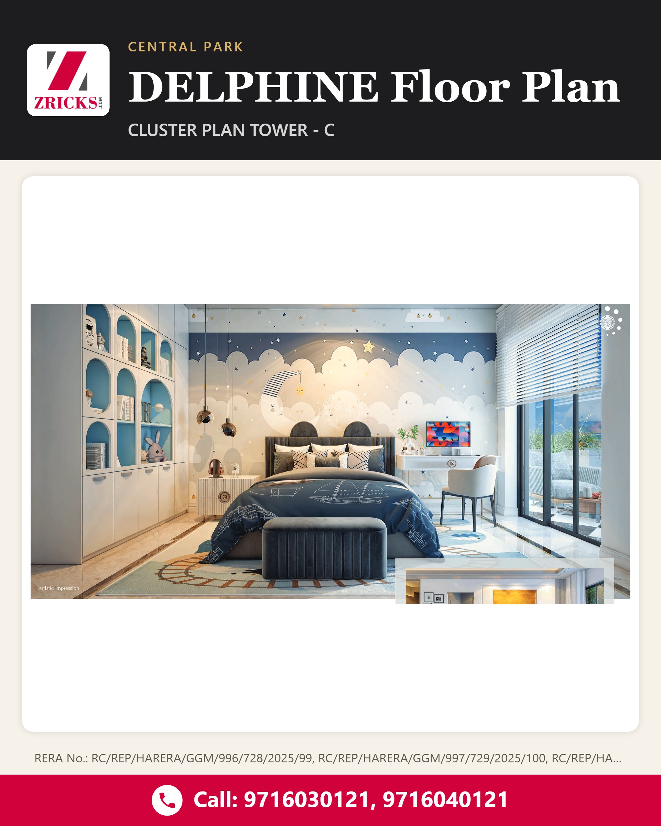 Central Park DELPHINE Floor Plan: Tower C Cluster Plan Update