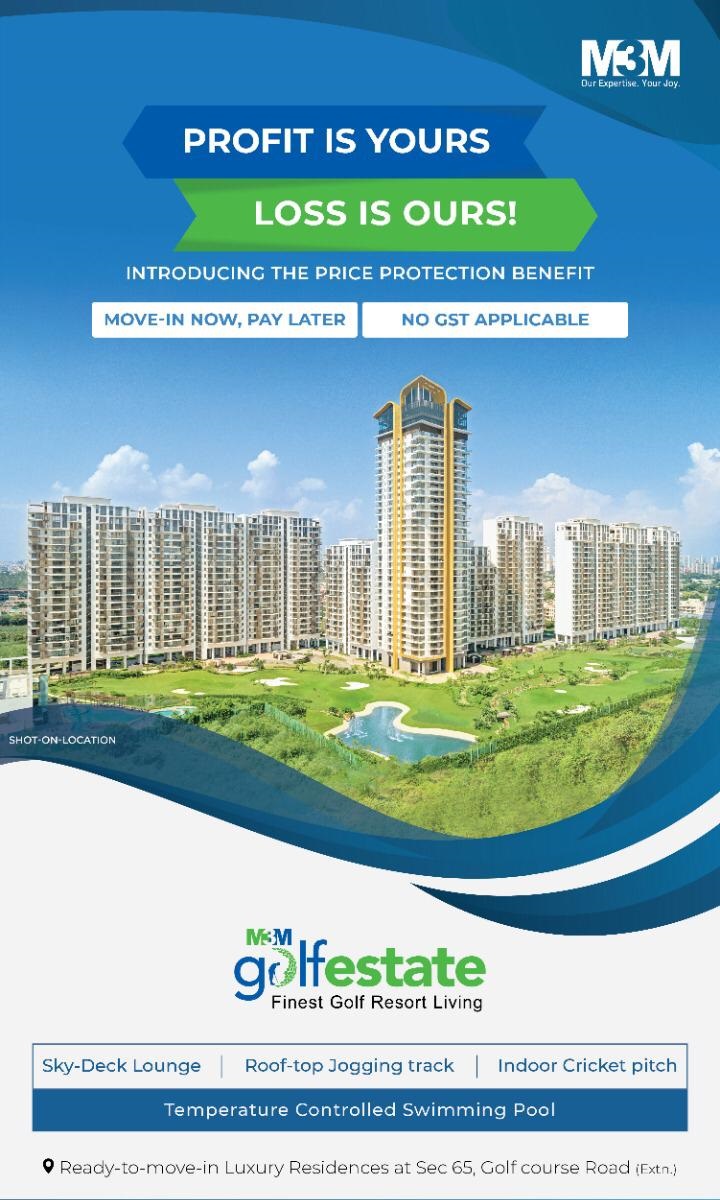 Move-in now, pay later at M3M Golf Estate in Gurgaon Update