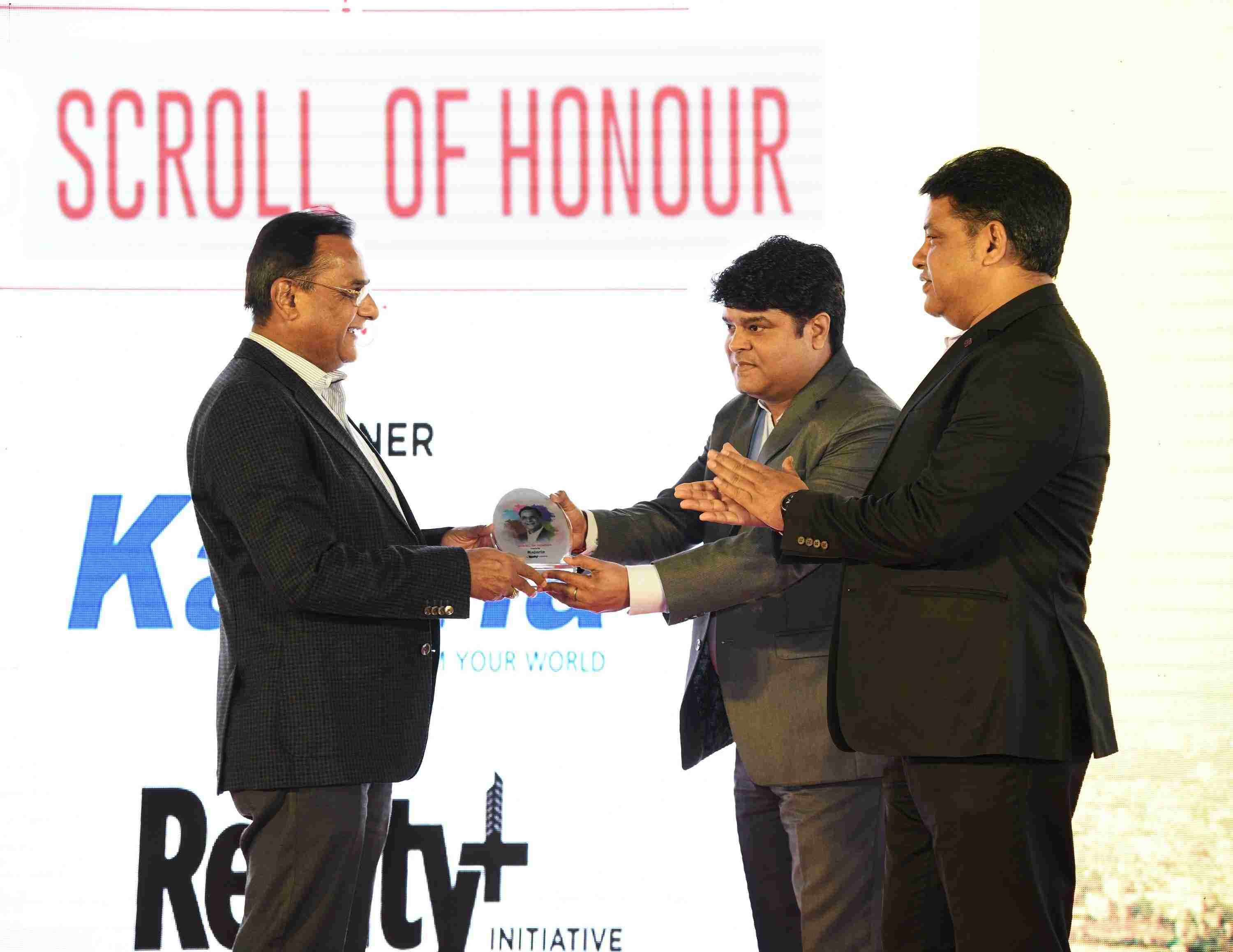 Sir V T Palresha of VTP Realty awarded Scroll of Honour 2018 Update