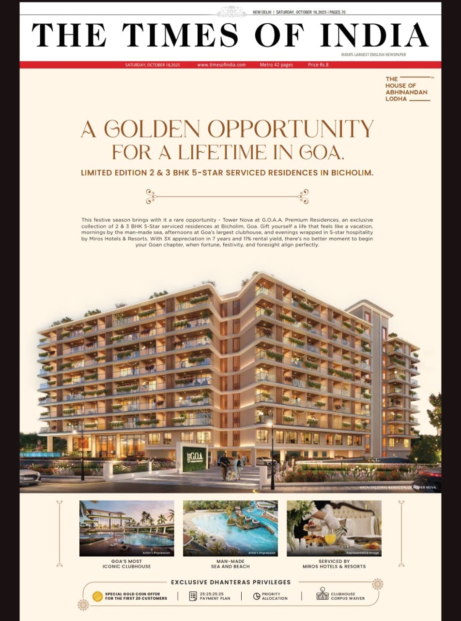 Golden Opportunity in Goa - 2 & 3 BHK Residences at Tower Nova, Bicholim Update