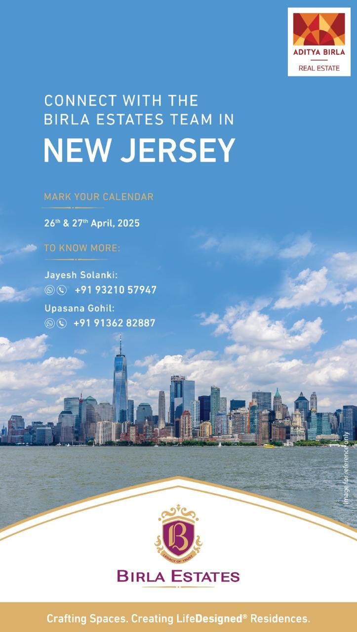 Join Birla Estates in New Jersey on April 26th & 27th, 2025 Update