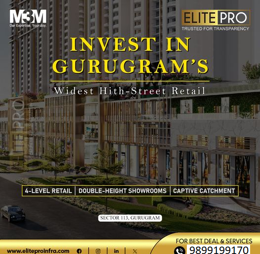 M3M Elite Pro: Revolutionizing Retail in Sector 113, Gurugram Update