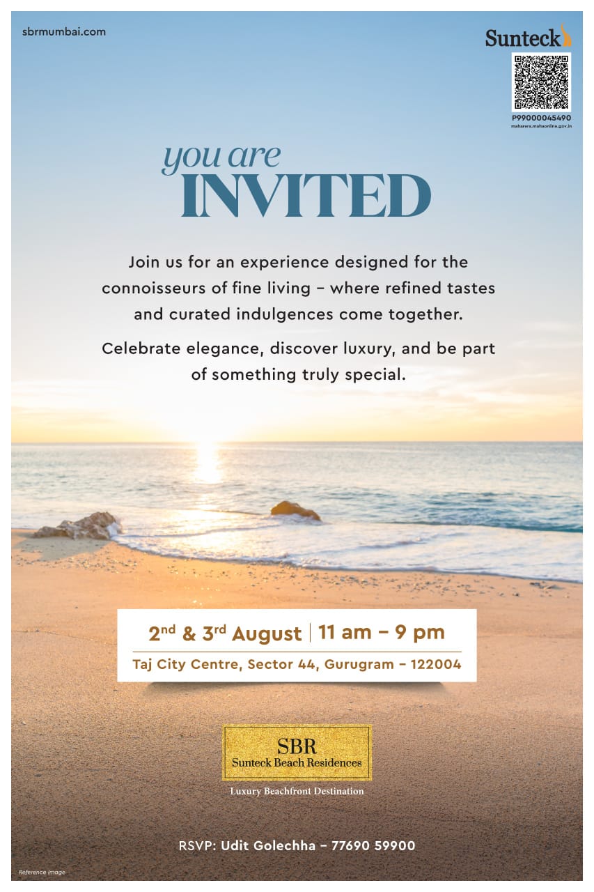 Experience Luxury Living at Sunteck Beach Residences, 2nd & 3rd August, Gurugram Update