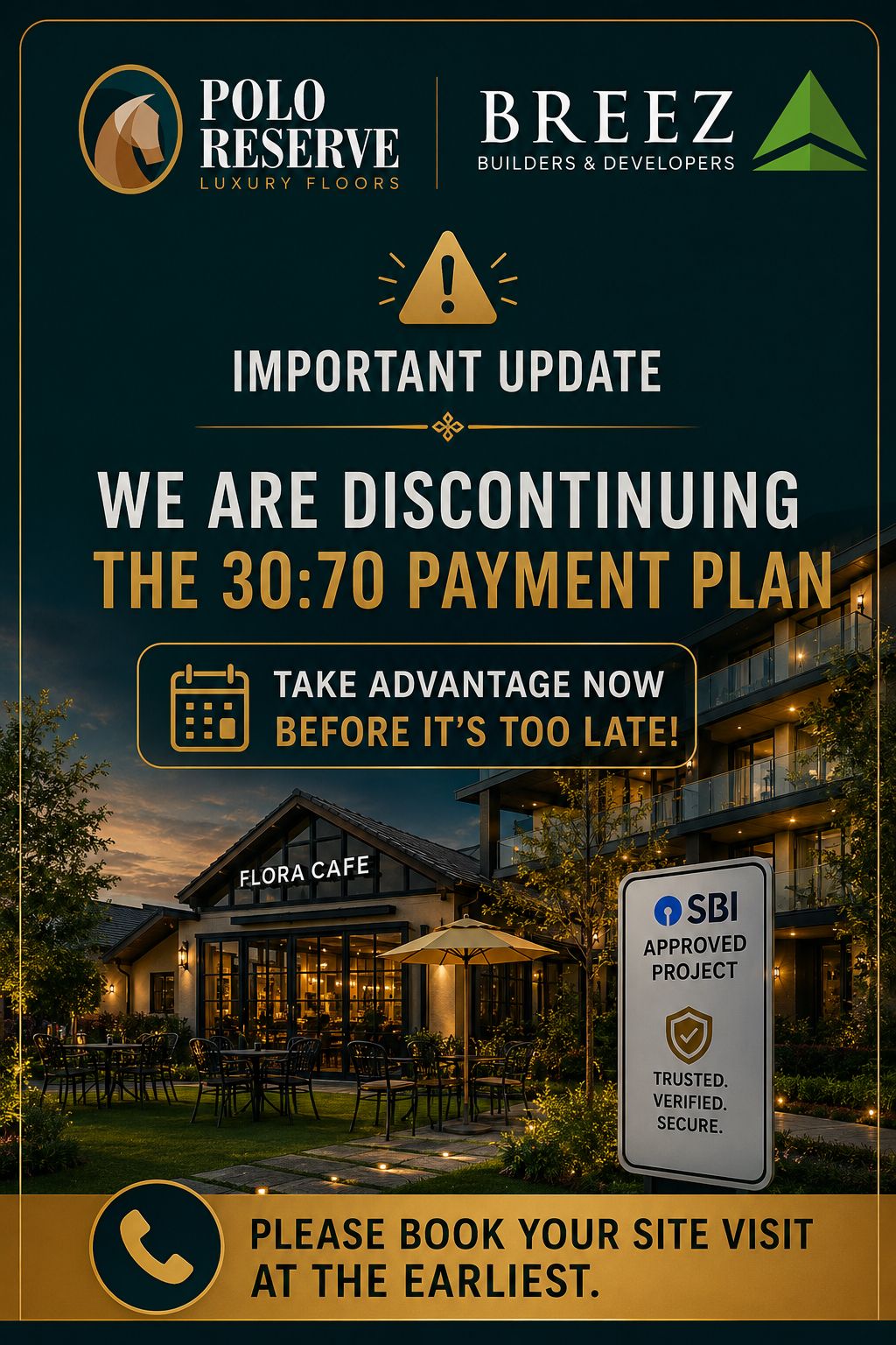 Act Now: 30:70 Payment Plan Discontinuation || Secure Your Spot Before Plan Ends || Last Chance for 30:70 Payment at Polo Reserve Update