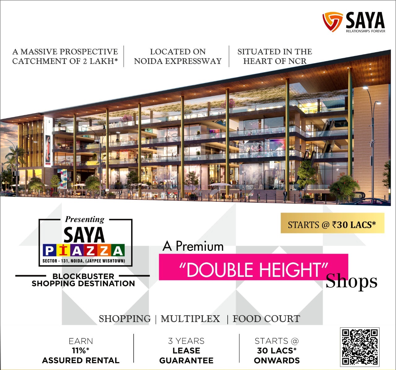 Earn 11% assured rental at Saya Piazza, Sector 131, Noida Update