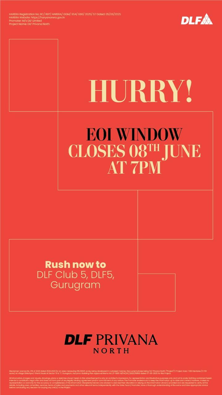 DLF Privana North - Last Chance to Express Interest by 8th June in Gurugram Update