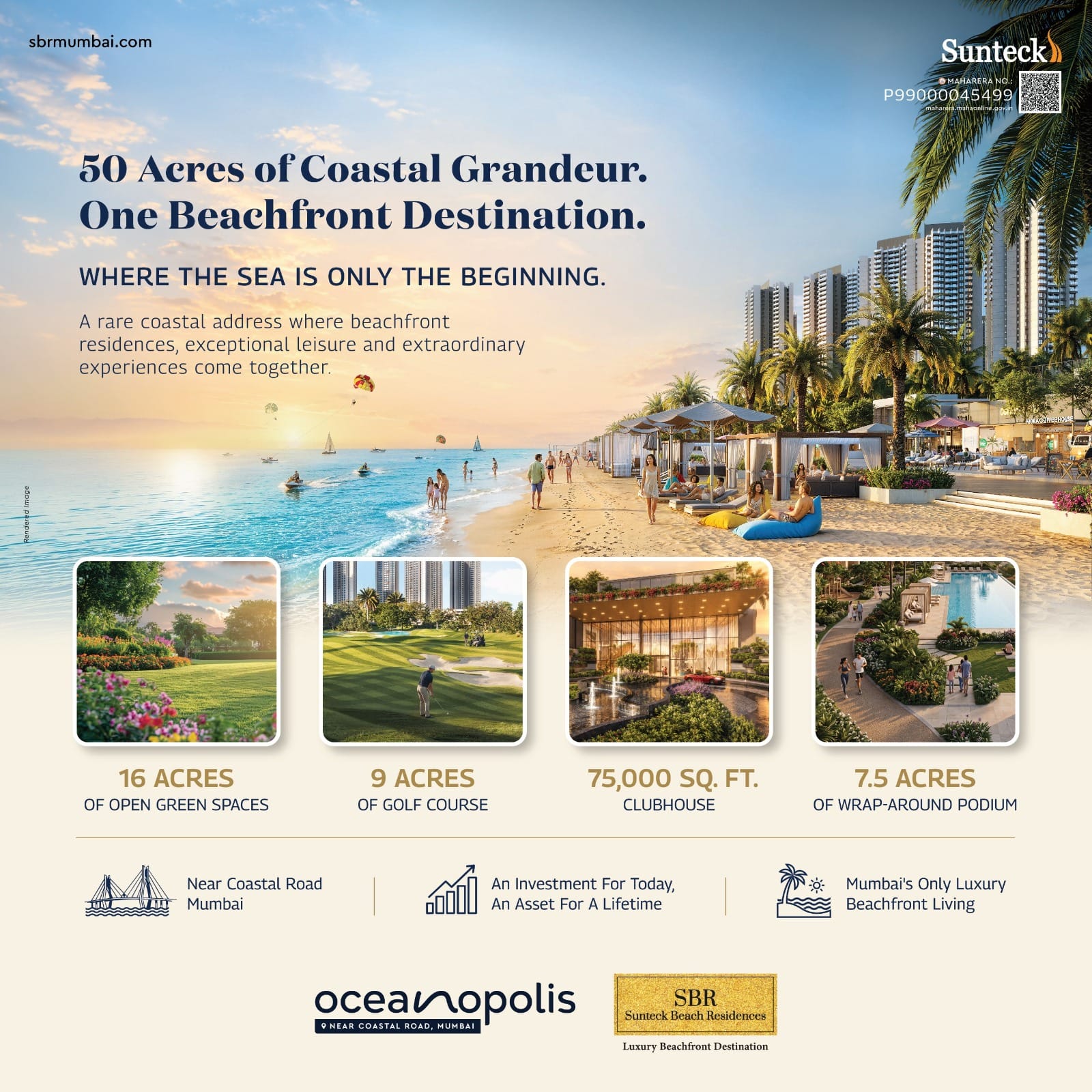 Discover Oceanopolis at Sunteck Beach Residences || Experience Coastal Luxury in Mumbai || Explore Sea-View Residences Starting at ₹1.55 Cr photo 1