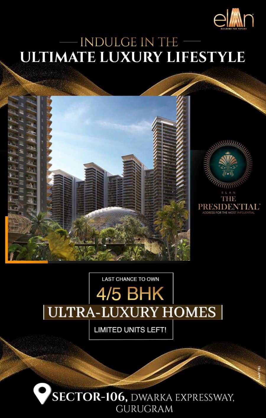 Limited units left at Elan The Presidential in Dwarka Expressway, Gurgaon Update